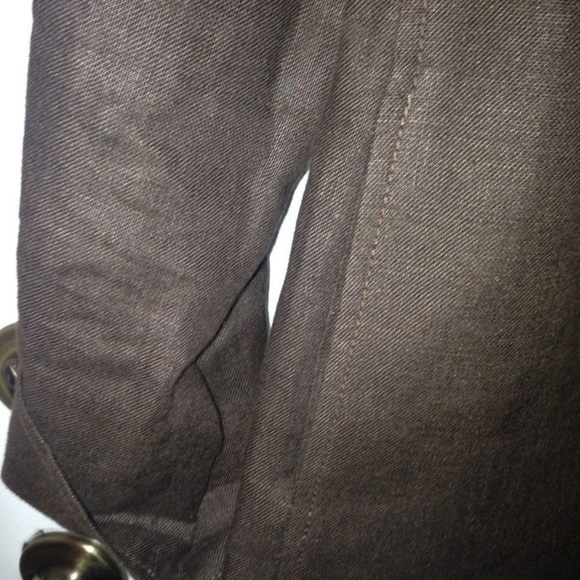 Talbots SP Small Petite Linen Brown Blazer - Picture 4 of 6